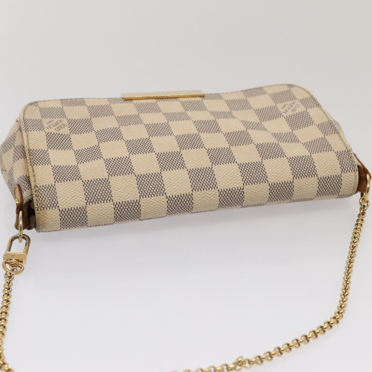 Louis Vuitton Favorite Handbag Damier, WHITE, CANVAS, Handbag