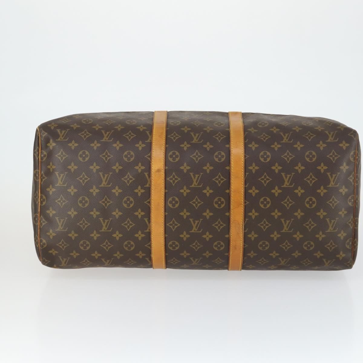 Louis Vuitton Keepall Bag Monogram Canvas, BROWN, CANVAS, Travel bag
