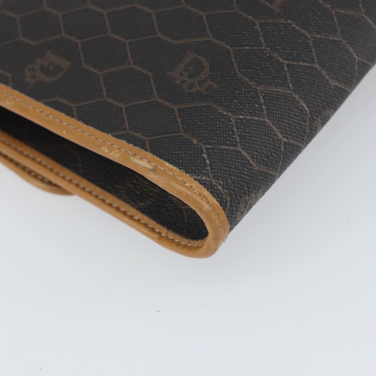 Christian Dior Vintage Honeycomb chain Canvas, BLACK, CANVAS, Shoulder bag