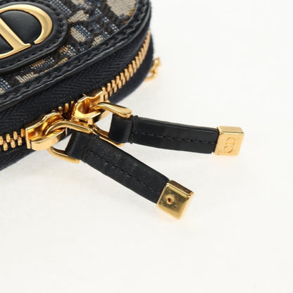 Christian Dior 30 Montaigne Phone Holder on Chain Oblique Canvas, NAVY, CANVAS, Clutche & pouche
