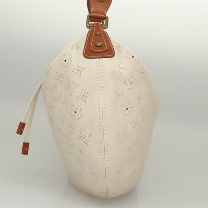 Louis Vuitton Onatah Hobo Mahina Leather, BEIGE, LEATHER, Shoulder bag