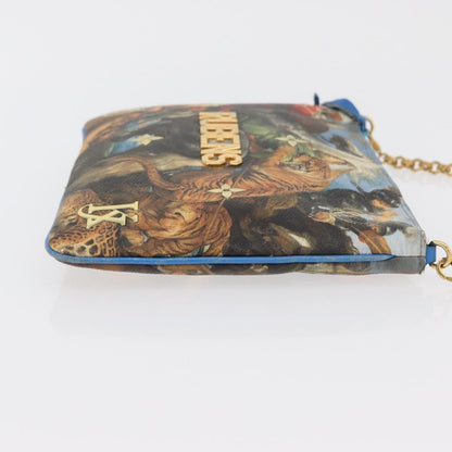 Louis Vuitton Pochette Clutch Limited Edition Jeff Koons Monet Print Canvas, Multicolour, Canvas, Clutch