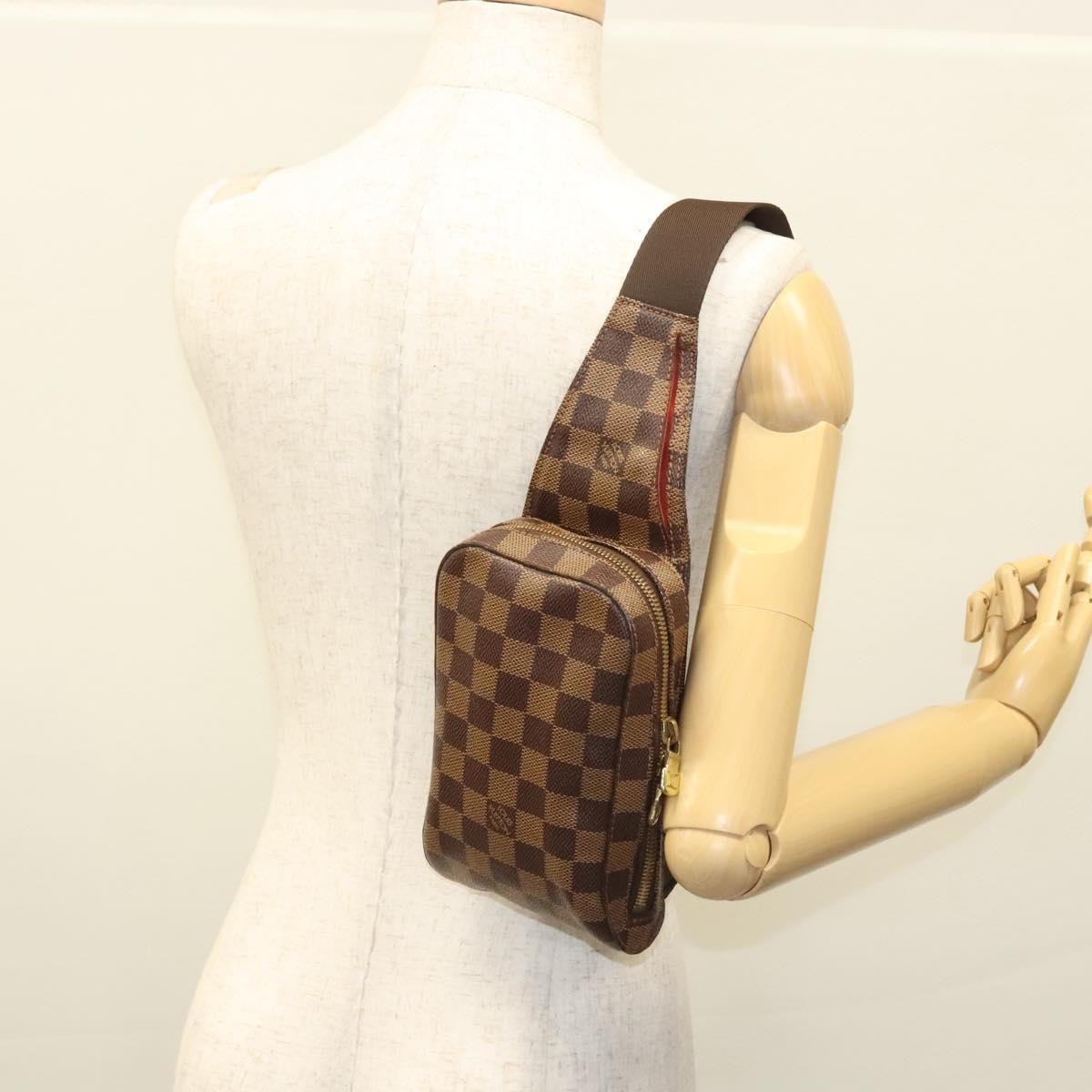 Louis Vuitton Geronimos Waist Bag Damier, BROWN, CANVAS, Travel bag