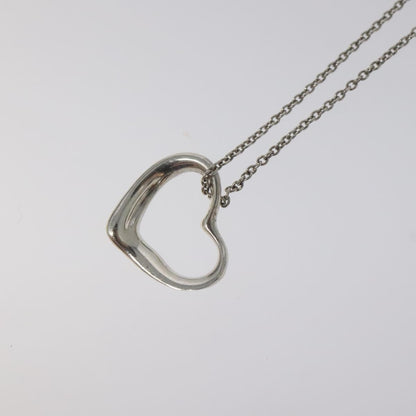 Tiffany & Co. Elsa Peretti Open Heart Pendant Necklace Sterling Silver, SILVER, SILVER, Necklace