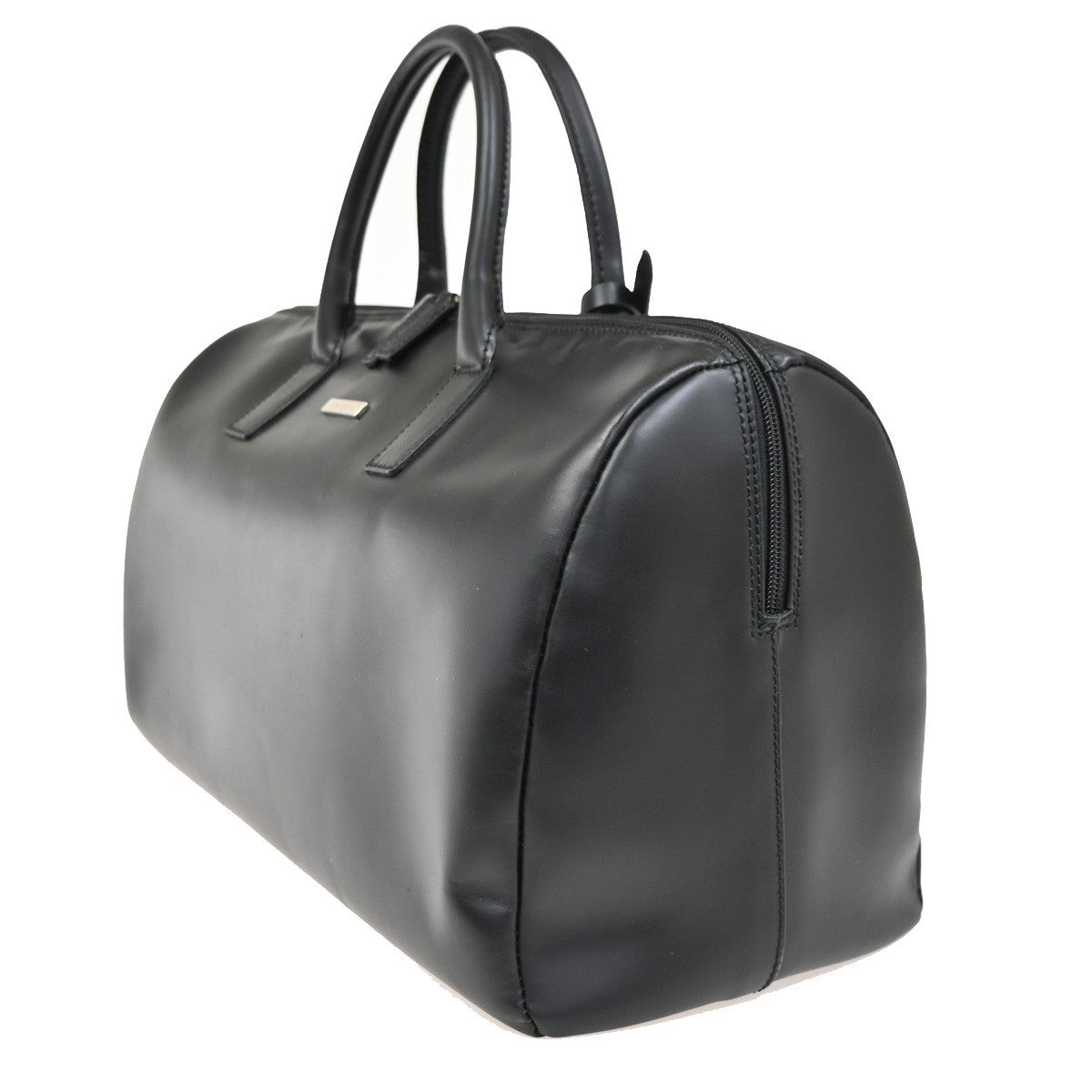 Gucci Vintage Boston Bag Leather, BLACK, LEATHER, Travel bag