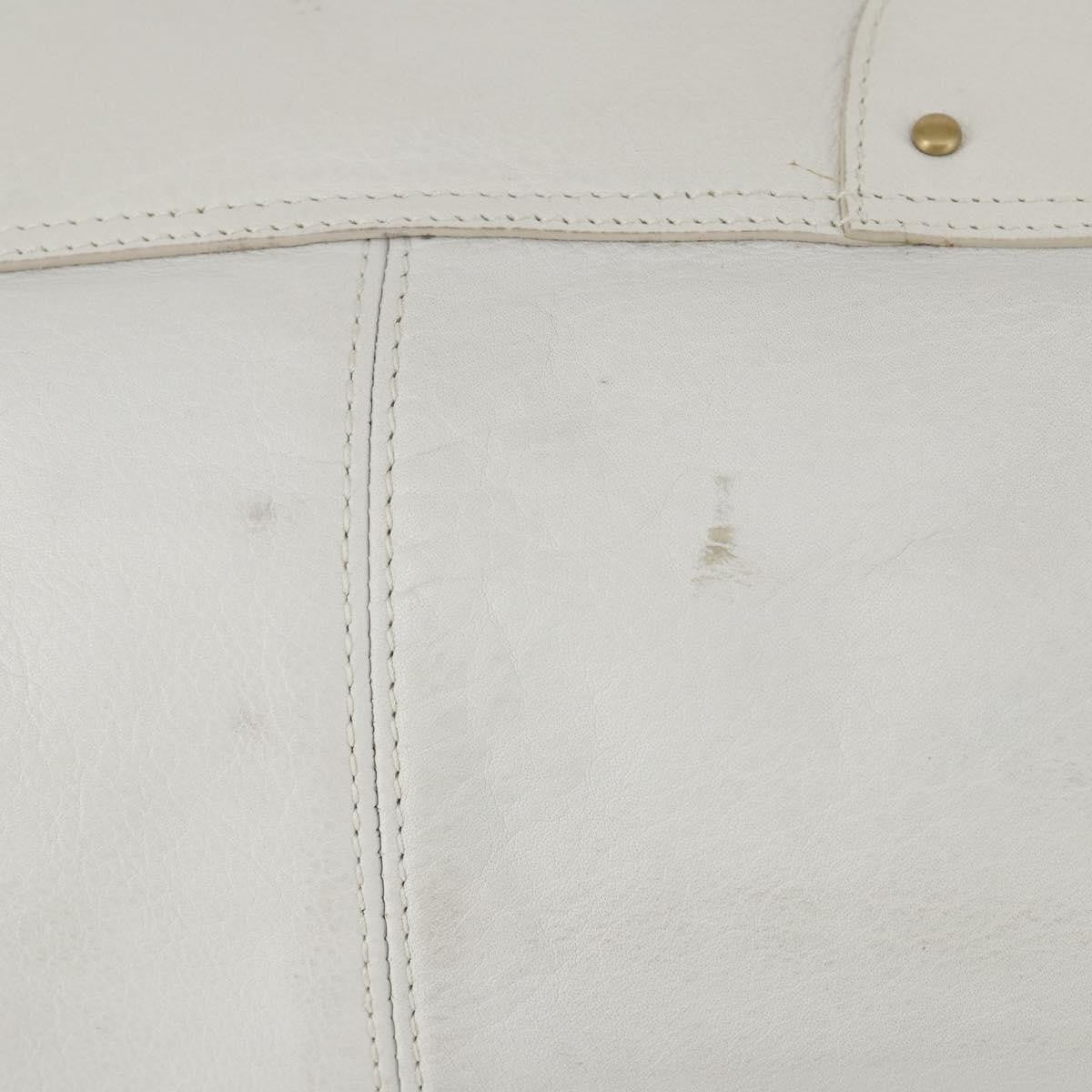 Bally Vintage Shoulder Bag Leather, White, Leather, Shoulder Bag