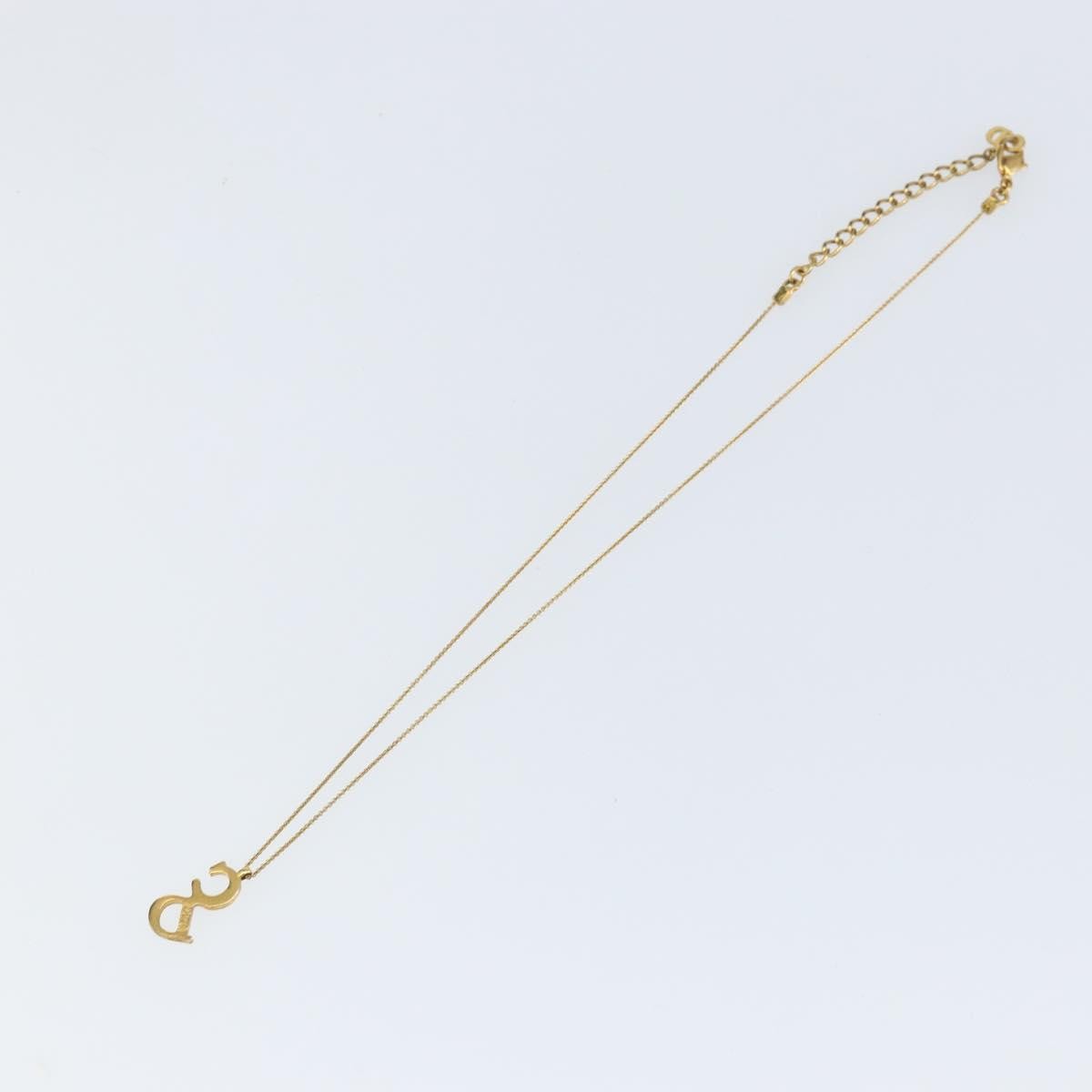 Christian Dior CD Pendant Necklace Metal, GOLD, METAL, Necklace