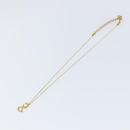 Christian Dior CD Pendant Necklace Metal, GOLD, METAL, Necklace