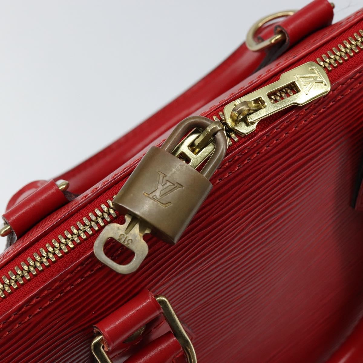 Louis Vuitton Alma Handbag Epi Leather, RED, LEATHER, Handbag