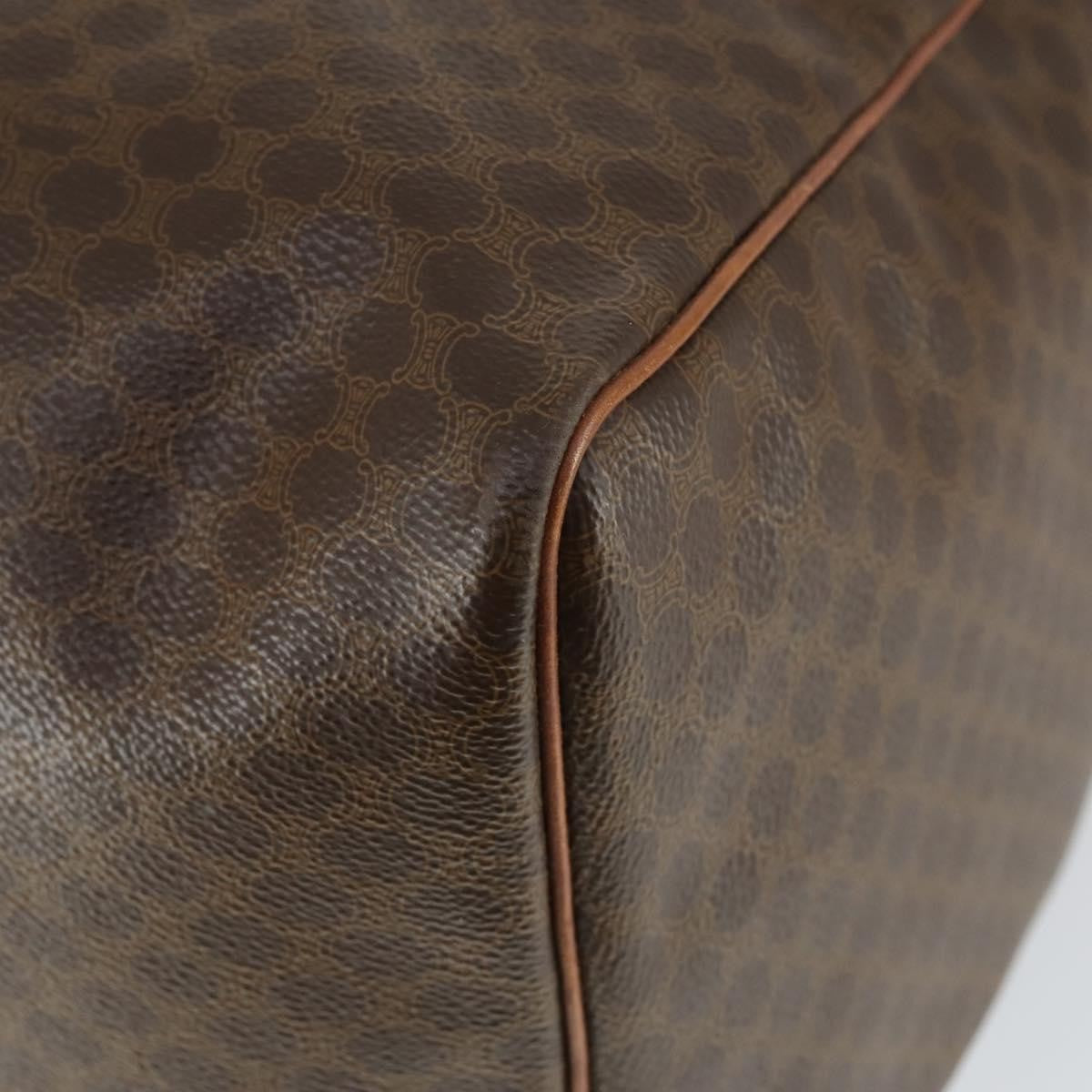 Celine Vintage Duffle Bag Canvas and Leather, BROWN, CANVAS, Travel bag