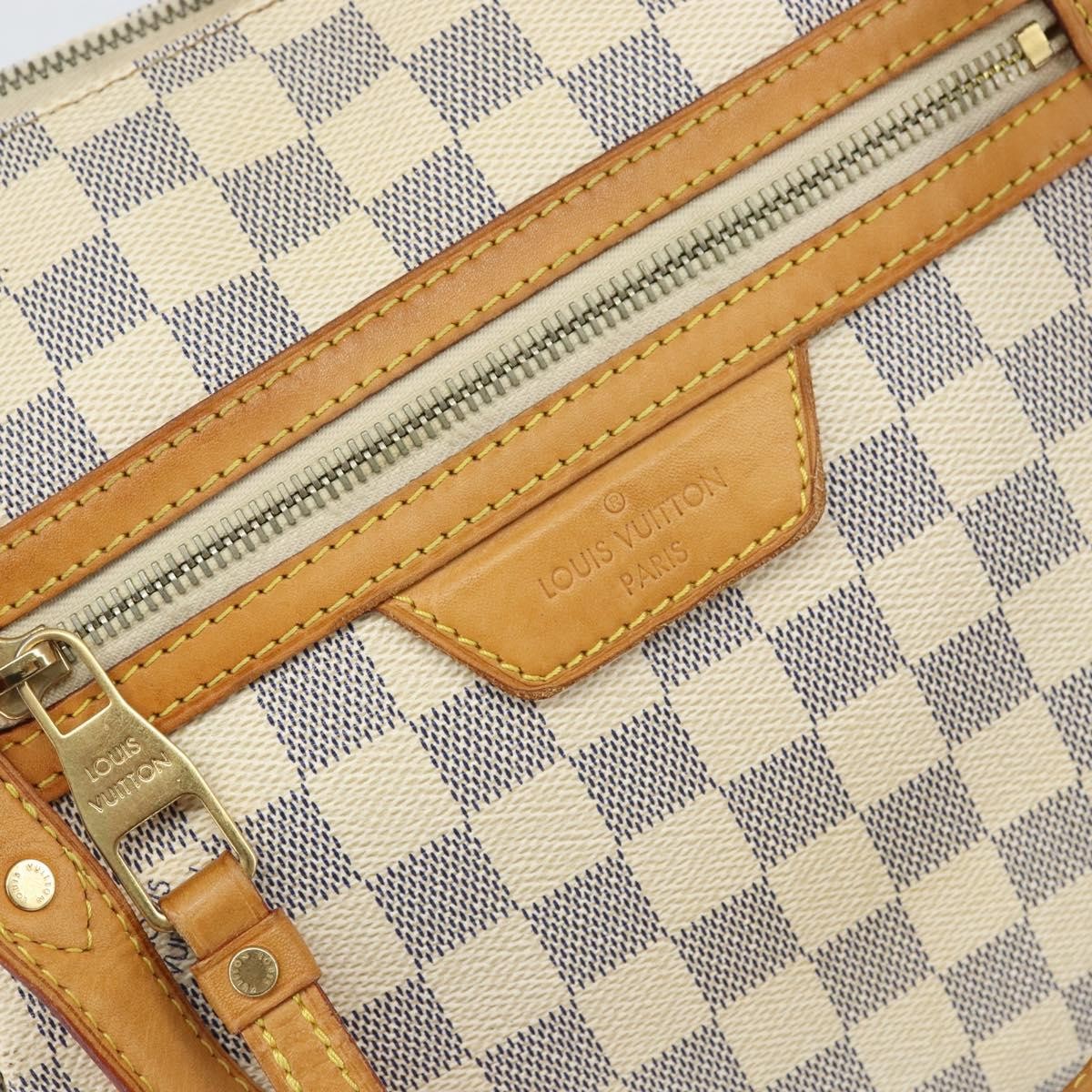Louis Vuitton Evora Handbag Damier, WHITE, CANVAS, Tote bag
