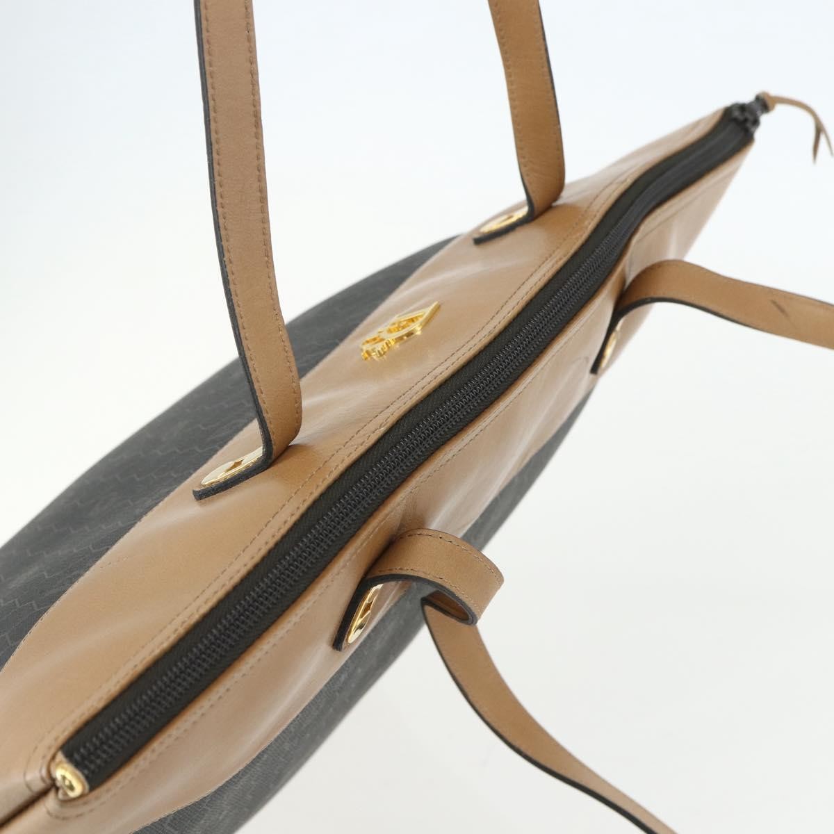 Christian Dior Vintage Honeycomb Tote Bag Canvas, BLACK, CANVAS, Tote bag