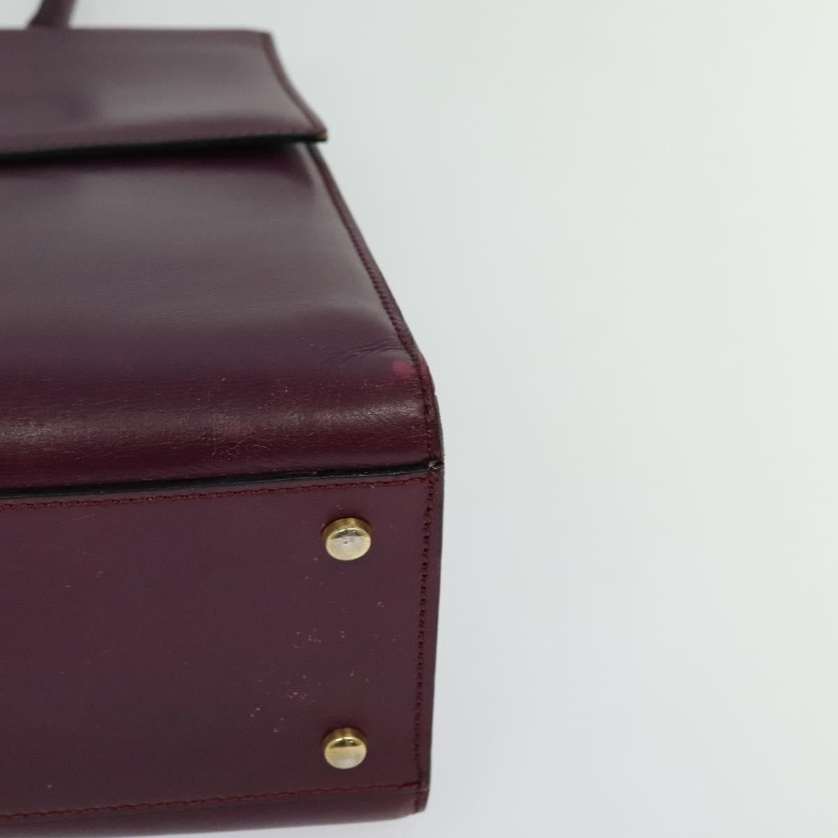 Celine Circle Logo Handbag Leather, PURPLE, LEATHER, Handbag