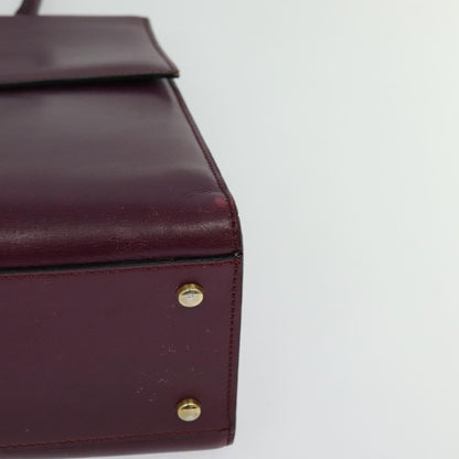 Celine Circle Logo Handbag Leather, PURPLE, LEATHER, Handbag