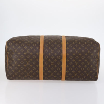 Louis Vuitton Keepall Bag Monogram Canvas, BROWN, CANVAS, Travel bag