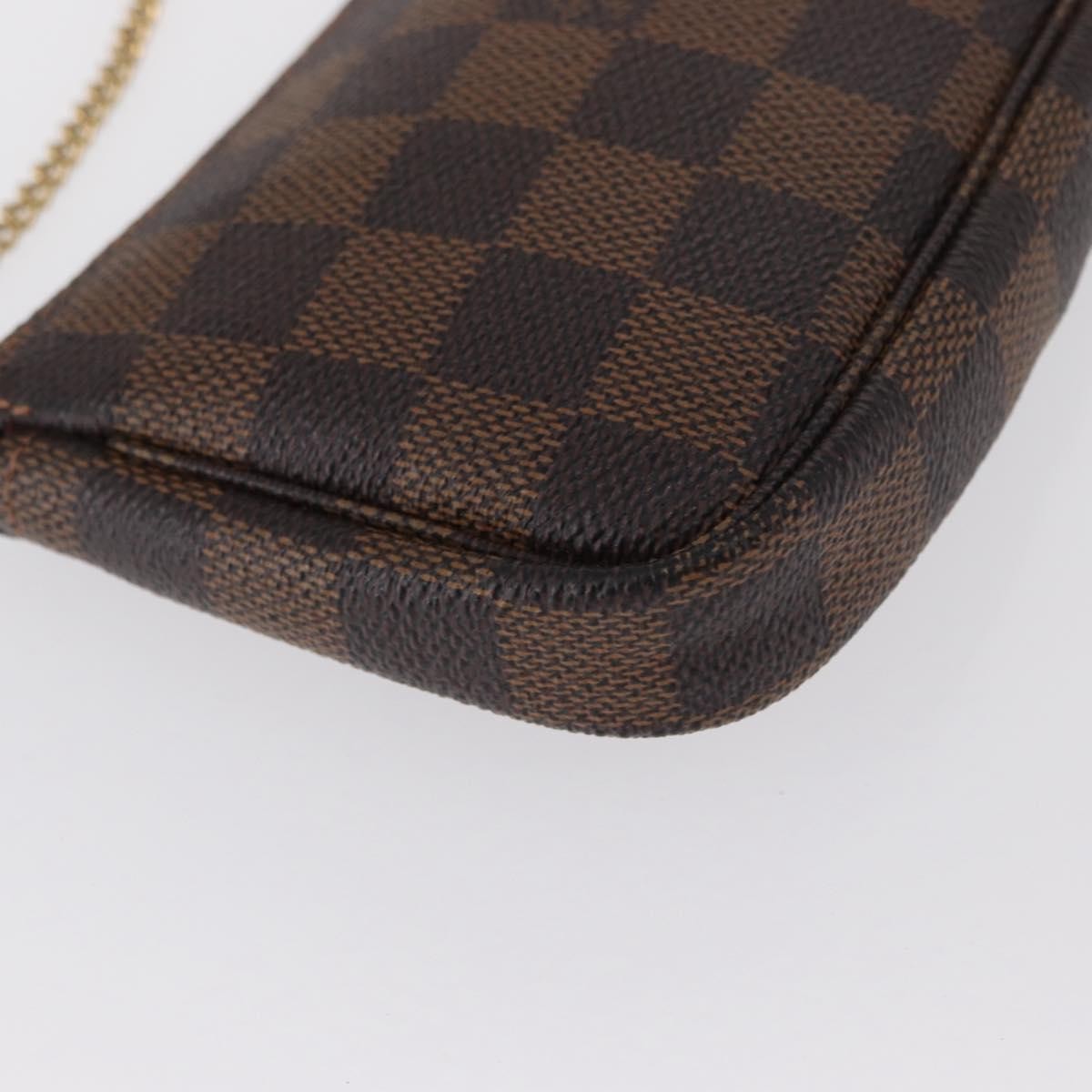 Louis Vuitton Mini pochette accessoires Damier Canvas, BROWN, CANVAS, Clutche & pouche