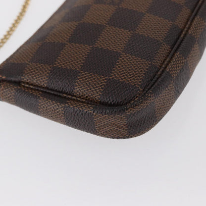 Louis Vuitton Mini pochette accessoires Damier Canvas, BROWN, CANVAS, Clutche & pouche