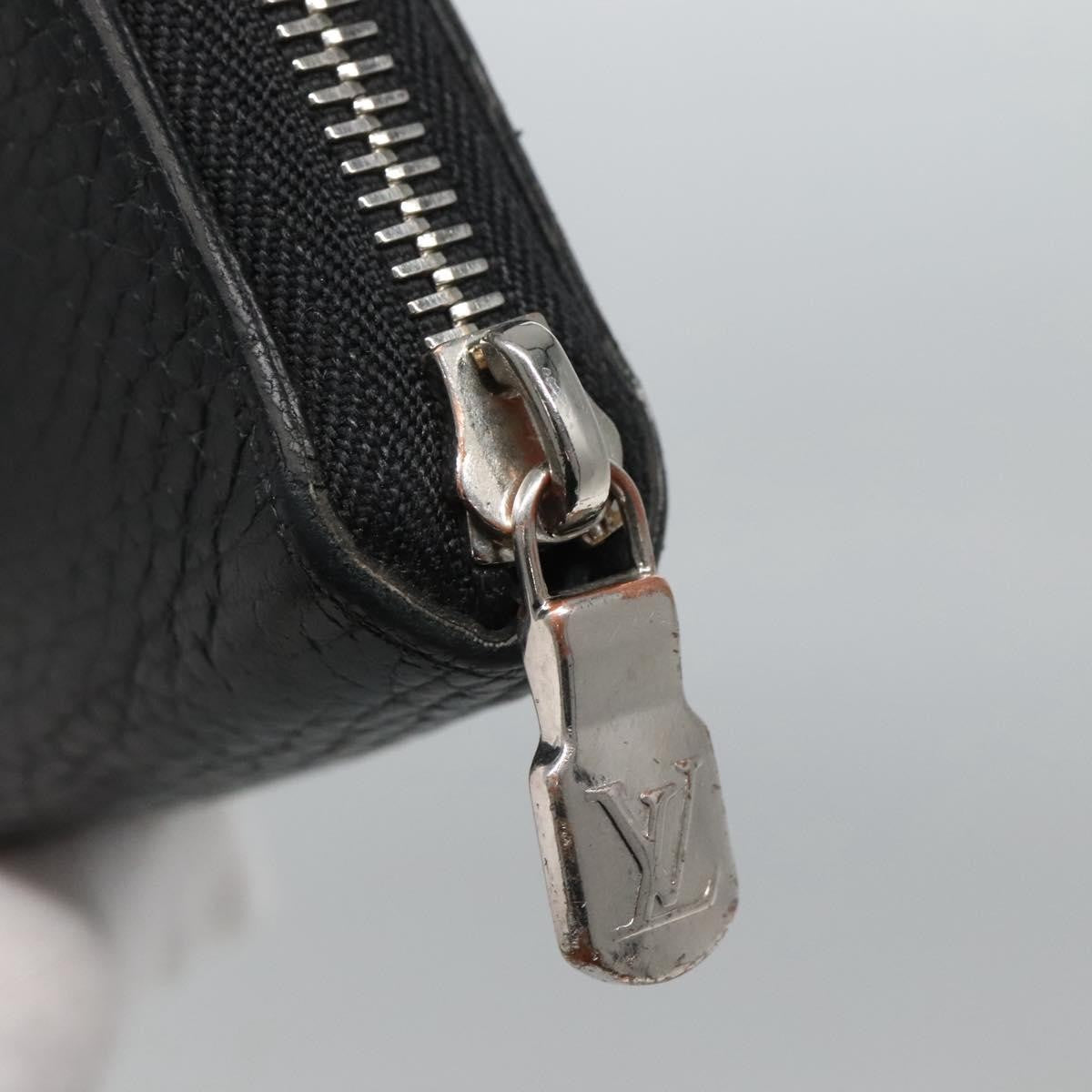 Louis Vuitton Zippy wallet vertical Taurillon Leather, BLACK, LEATHER, Wallets
