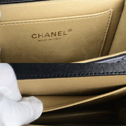 Chanel Chic Pearls Flap Bag Quilted Lambskin, BLACK, LEATHER, Shoulder bag