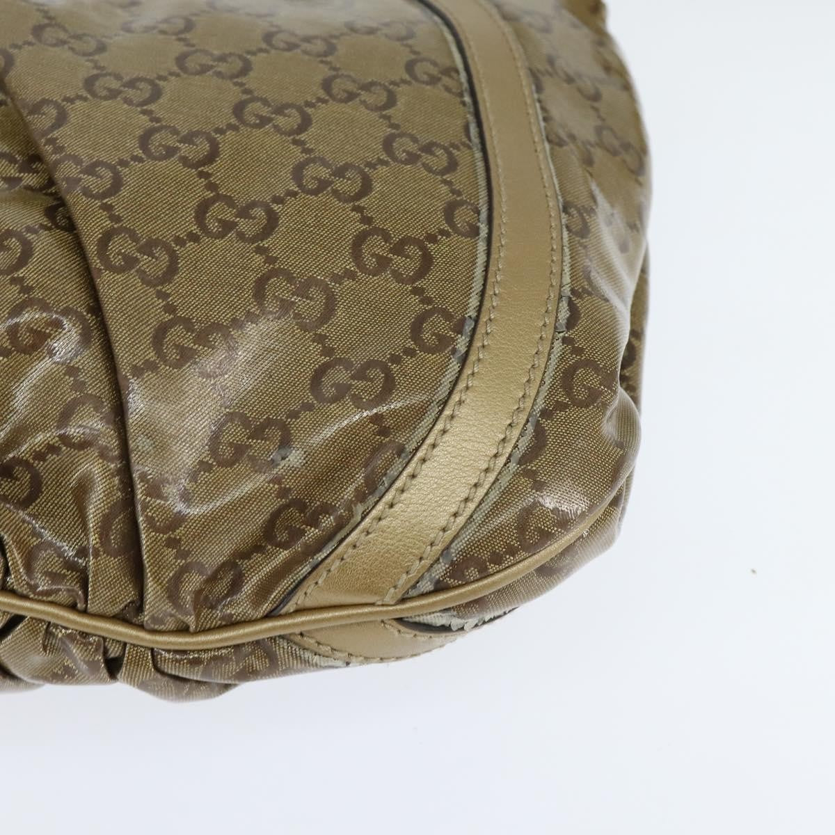 Gucci D Ring Messenger Bag GG Coated Canvas, GOLD, CANVAS, Shoulder bag