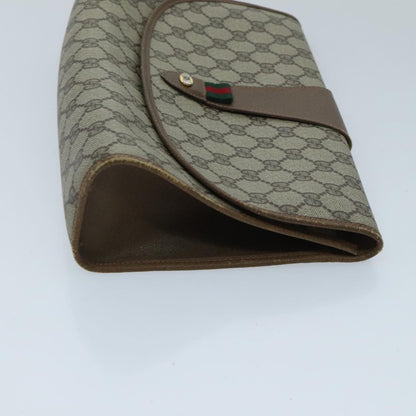 Gucci Sherry line pouch Canvas, Beige, Canvas, Clutch