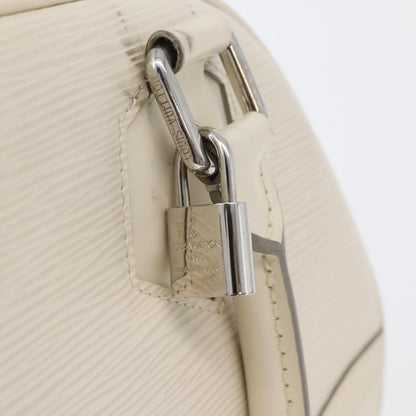 Louis Vuitton Montaigne Bowling Bag Epi Leather, WHITE, LEATHER, Handbag
