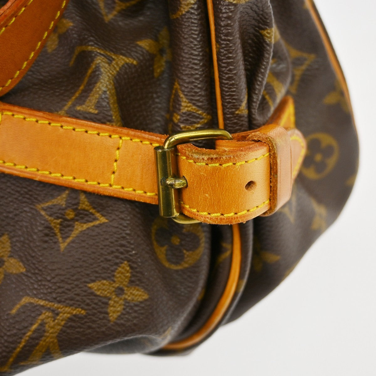 Louis Vuitton Saumur Handbag Monogram Canvas, Brown, Canvas, Shoulder Bag