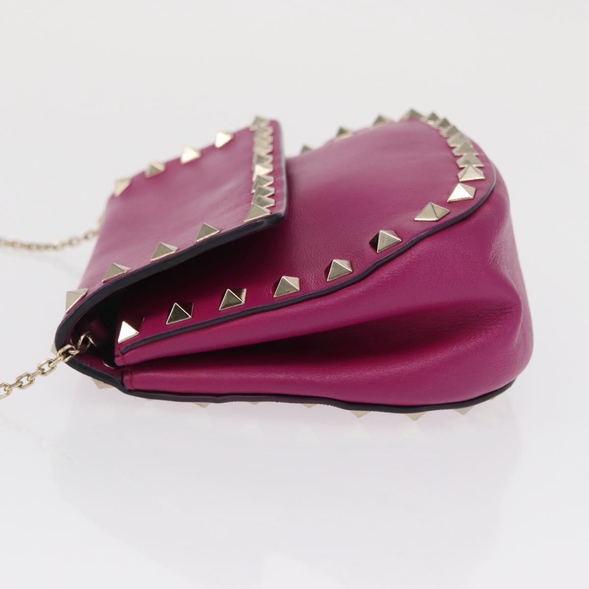 Valentino Garavani Rockstud Saddle Crossbody Bag Leather, PINK, LEATHER, Clutche & pouche