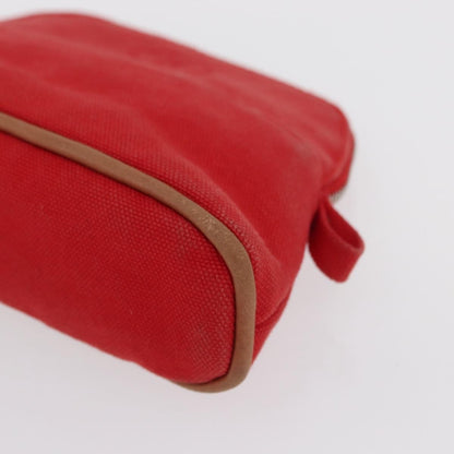 Hermes Bolide Travel Pouch Canvas, RED, CANVAS, Clutche & pouche