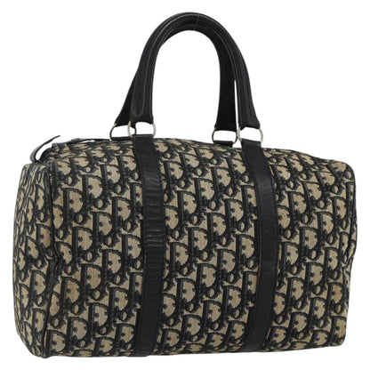 Christian Dior Vintage Trotter Boston Bag Diorissimo Canvas, Navy, Canvas, Handbag