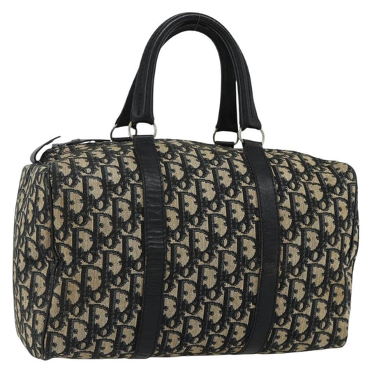 Christian Dior Vintage Trotter Boston Bag Diorissimo Canvas, Navy, Canvas, Handbag