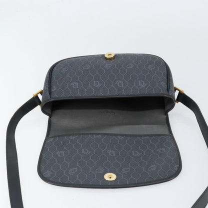 Christian Dior Vintage Honeycomb Shoulder Bag Canvas, BLACK, CANVAS, Shoulder bag