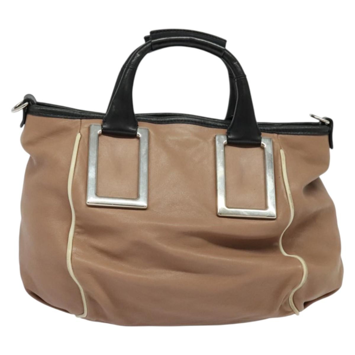 Chloe Ethel Handbag Leather, PINK, LEATHER, Handbag