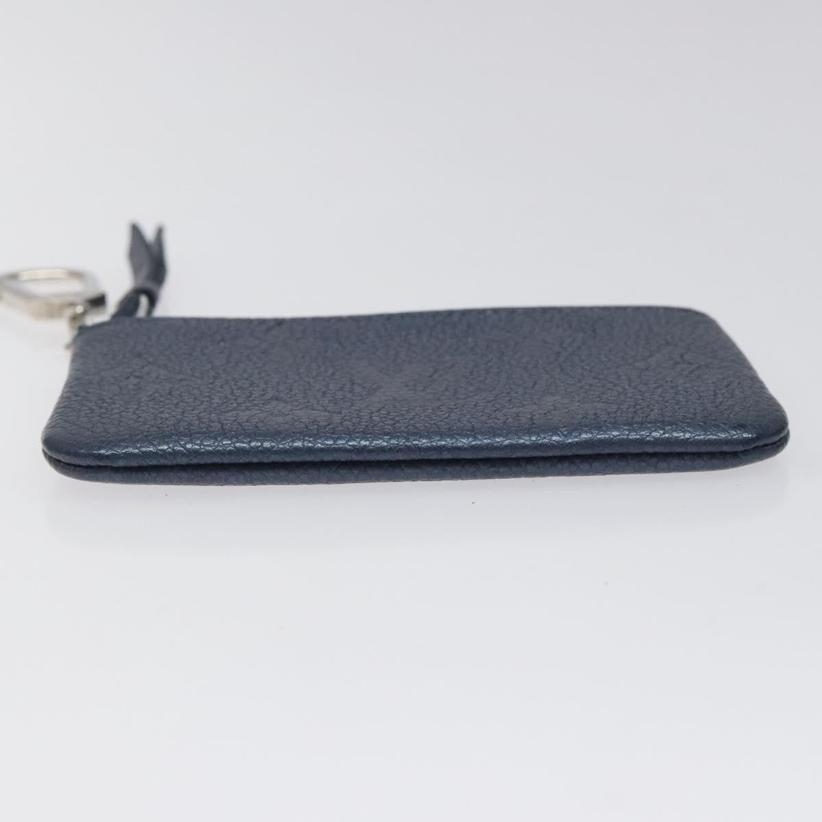 Louis Vuitton Pochette Clés Monogram Empreinte, NAVY, LEATHER, Wallets