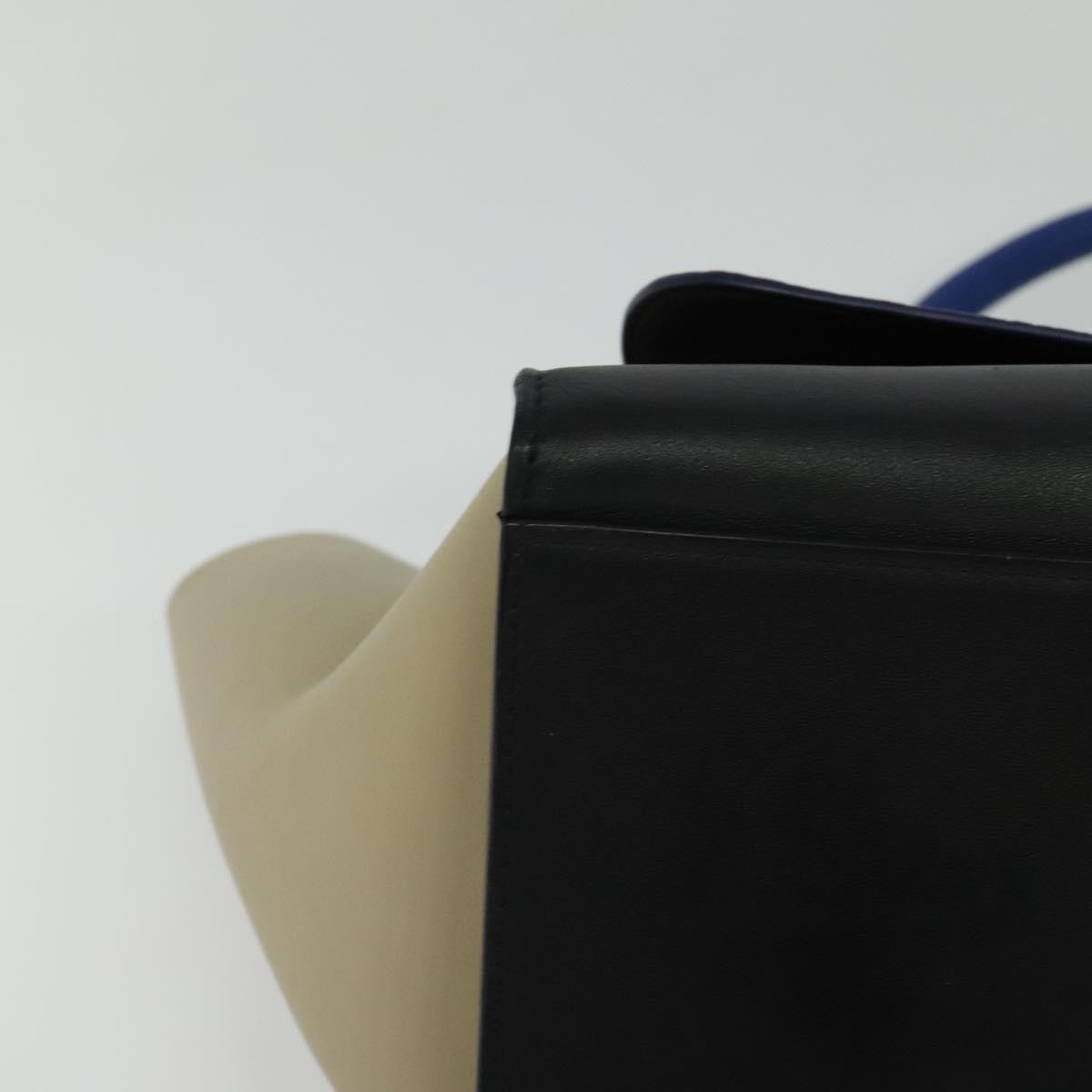 Celine Trapeze Bag Leather, BLUE, LEATHER, Handbag