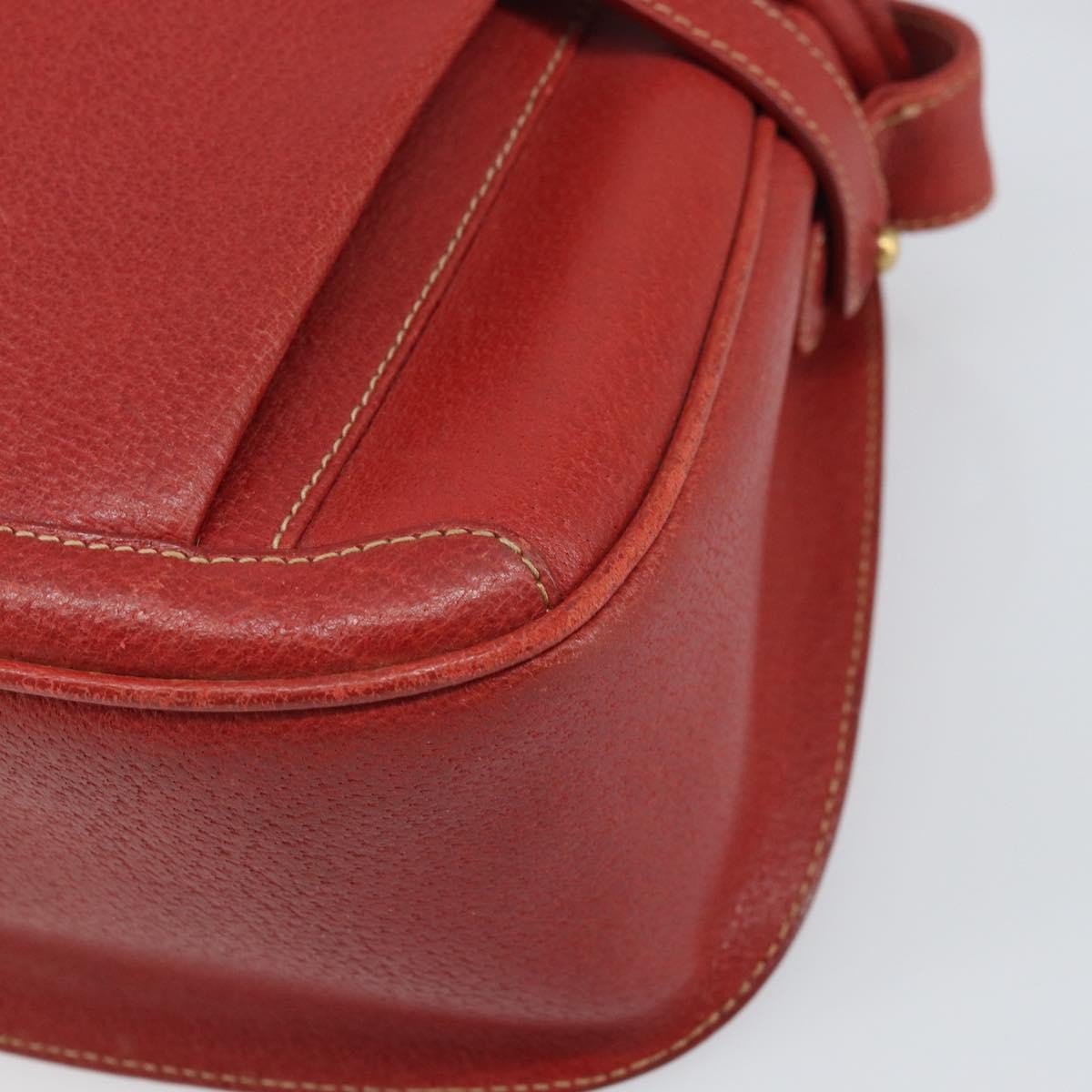 Gucci Vintage Shoulder Bag Leather, RED, LEATHER, Shoulder bag