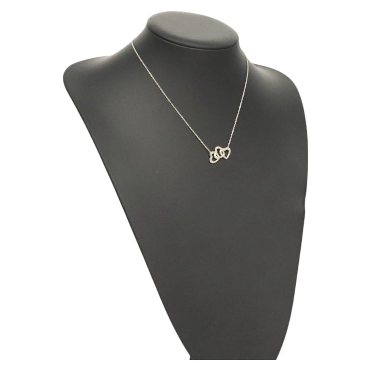 Tiffany & Co. Triple Heart Pendant Necklace Sterling Silver, SILVER, SILVER, Necklace