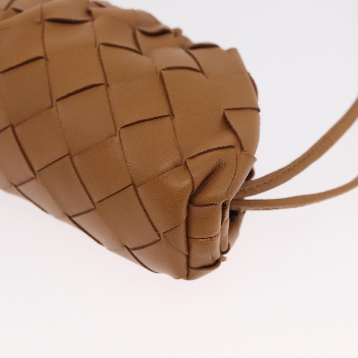 Bottega Veneta The Pouch Coin Purse Intrecciato Nappa, Brown, Leather, Clutch