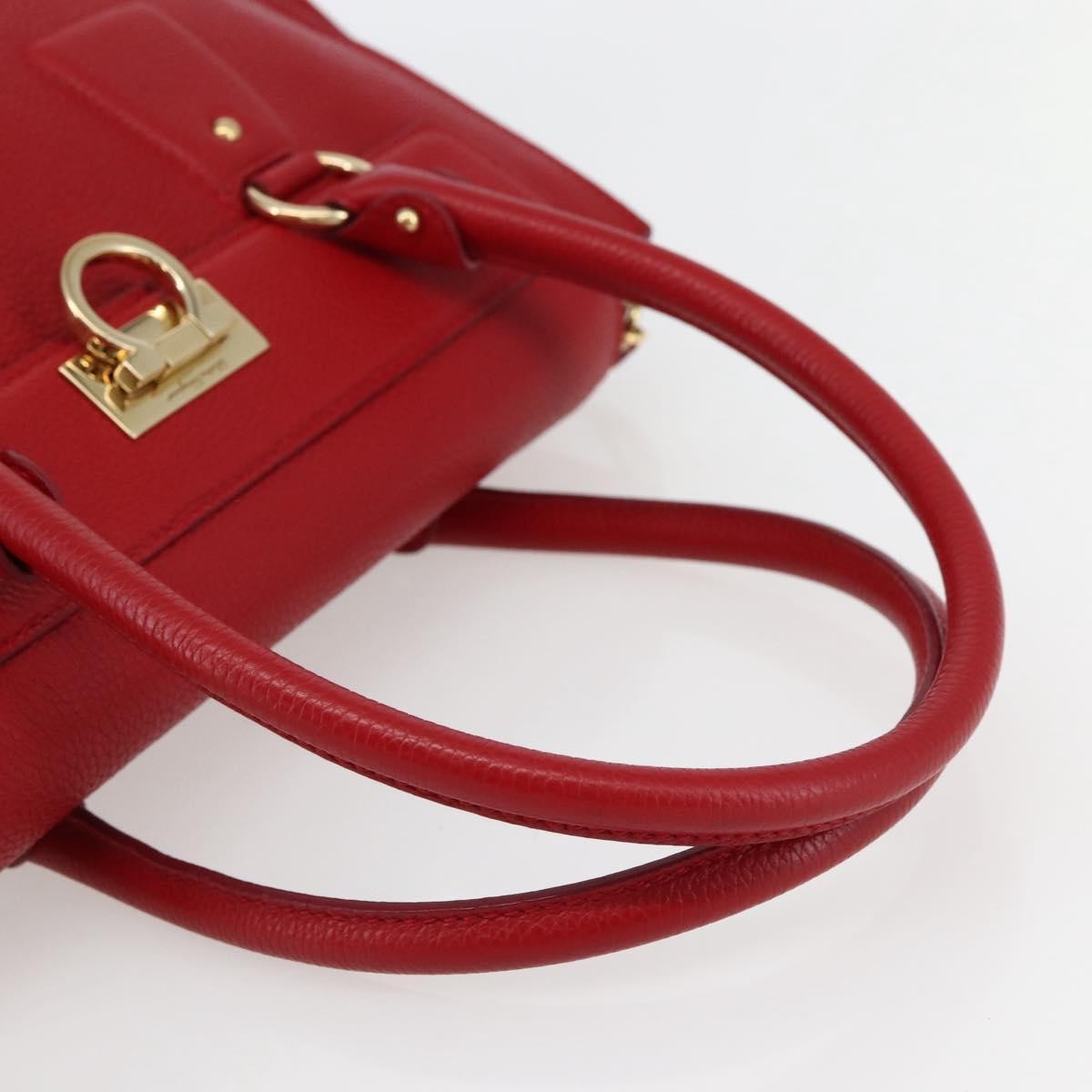 Salvatore Ferragamo Lotty Satchel Leather, RED, LEATHER, Handbag