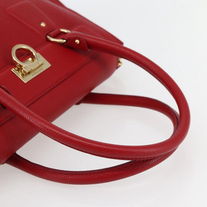 Salvatore Ferragamo Lotty Satchel Leather, RED, LEATHER, Handbag