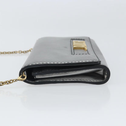 Christian Dior J'Adior Croisiere Chain Wallet Leather, SILVER, LEATHER, Clutche & pouche