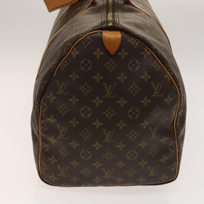 Louis Vuitton Keepall Bag Monogram Canvas, BROWN, CANVAS, Travel bag