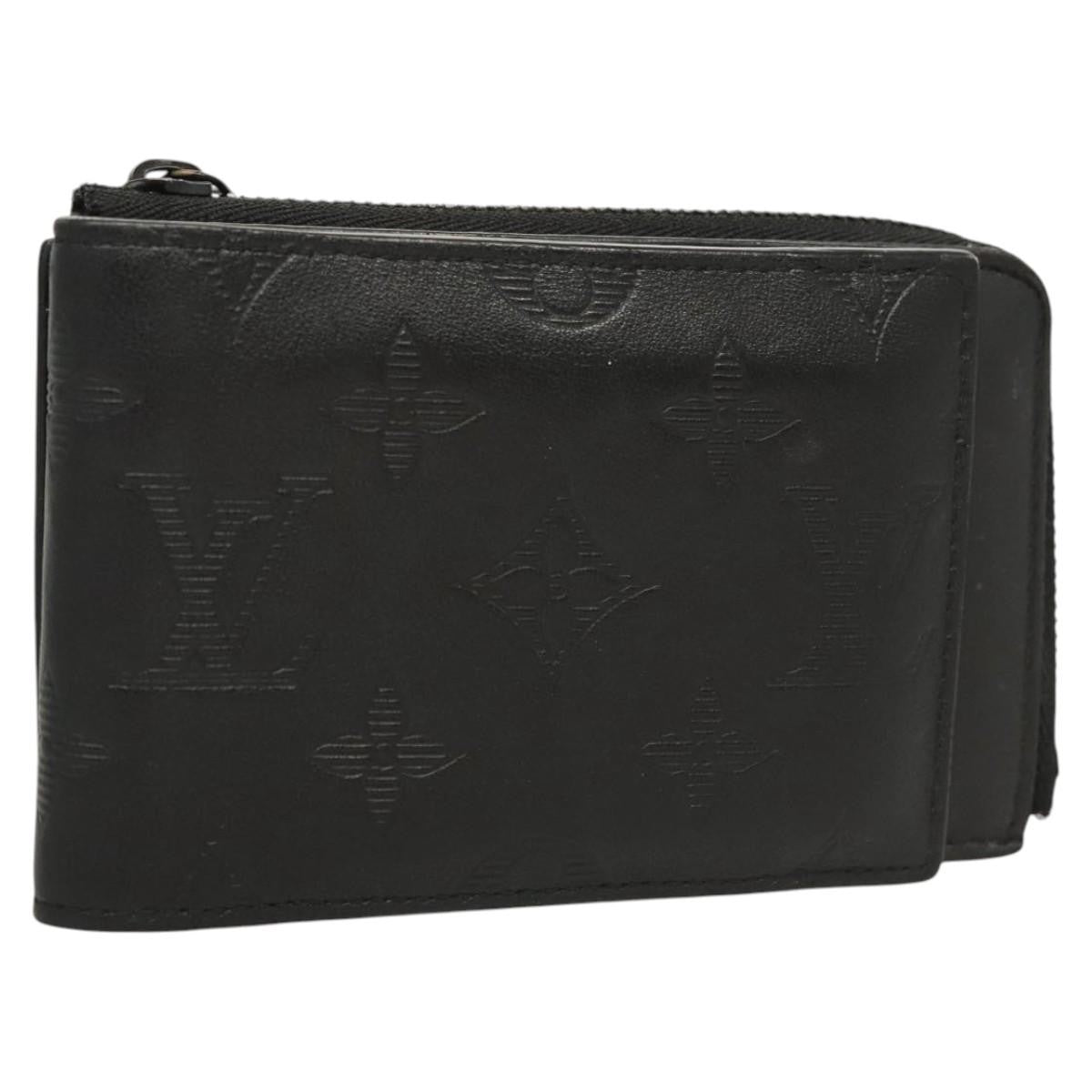 Louis Vuitton Hybrid Wallet Monogram Shadow Leather, Black, Leather, Wallet