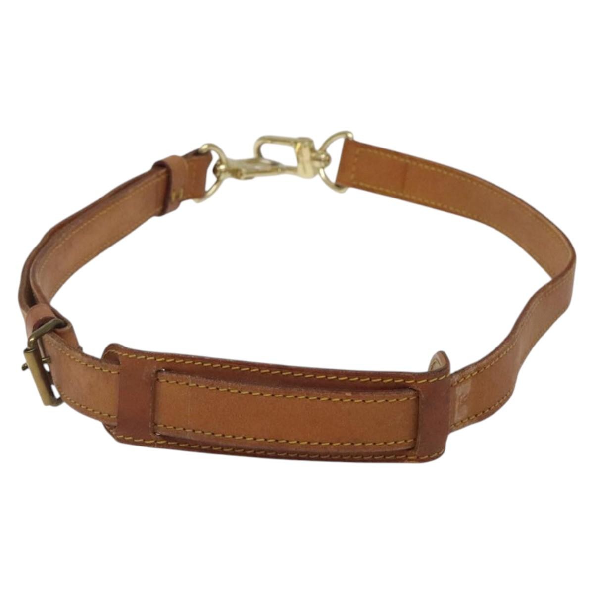 Louis Vuitton Adjustable Shoulder Strap Vachetta Leather, BEIGE, LEATHER, Straps