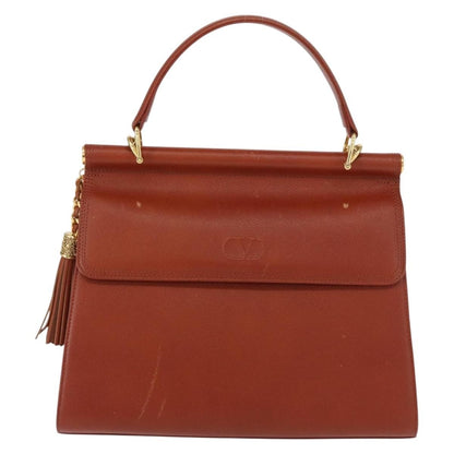 Valentino Garavani Vintage Handbag Leather, BROWN, LEATHER, Handbag