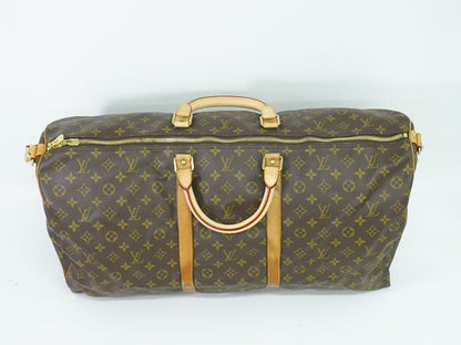 Louis Vuitton Keepall Bandouliere Bag Monogram Canvas, BROWN, CANVAS, Travel bag