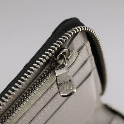 Louis Vuitton Zippy wallet vertical Taiga leather, WHITE, LEATHER, Wallets
