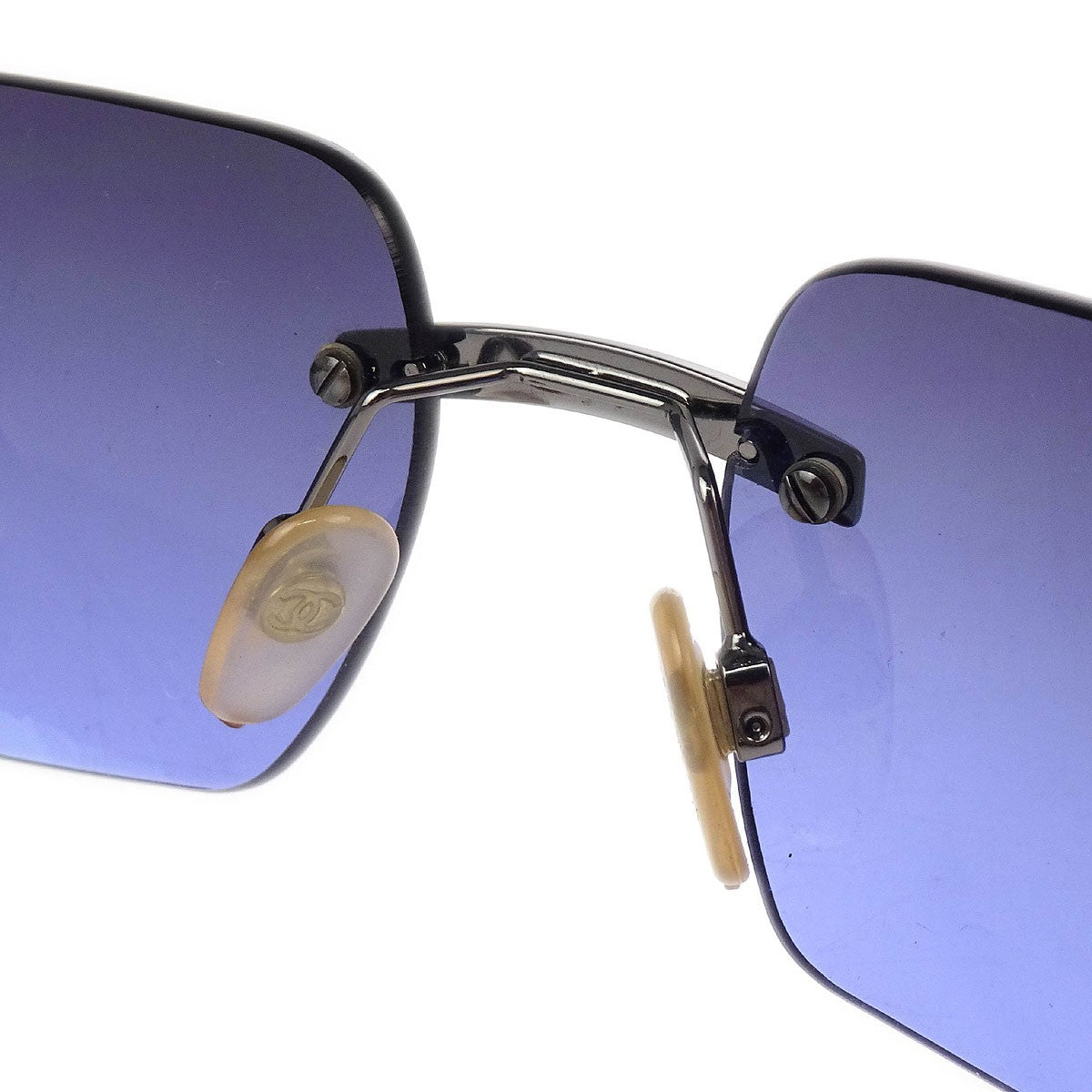 Chanel Logo CC Sunglasses Metal, PURPLE, METAL, Sunglasse