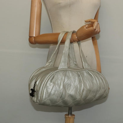 Chanel Le Marais Bowler Bag Quilted Leather, SILVER, LEATHER, Handbag