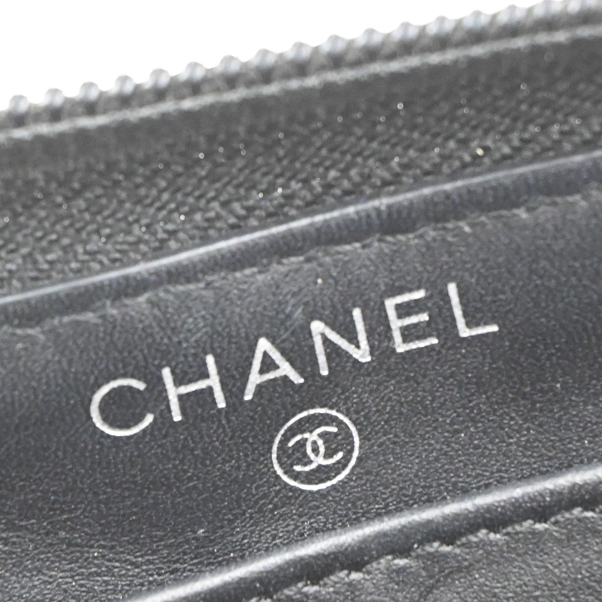 Chanel CC Zip Around Wallet Leather, Black, Leather, Wallet